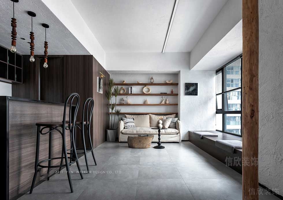 深圳龍崗小美發(fā)店洽談區(qū)裝修設(shè)計