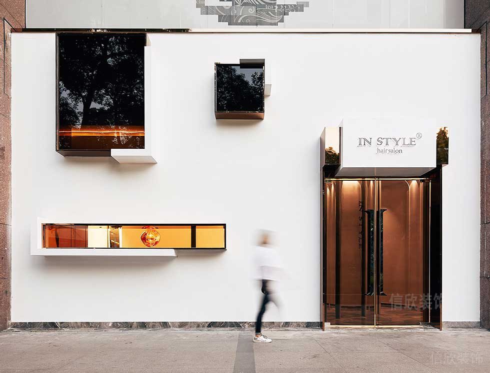 深圳美發(fā)造型沙龍外立面裝修設計