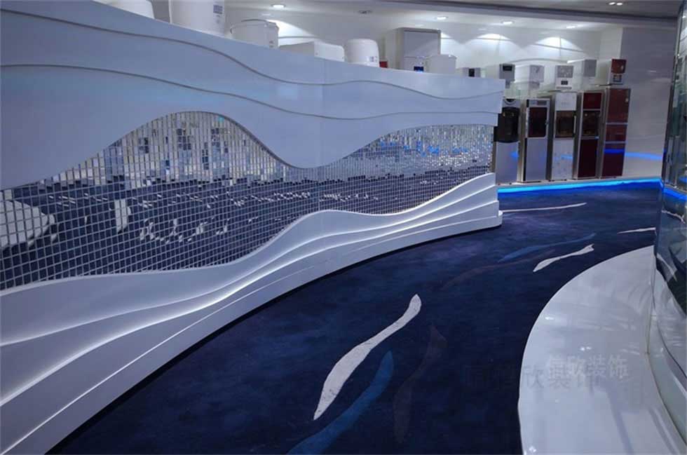 企業(yè)產品展廳前臺裝修設計