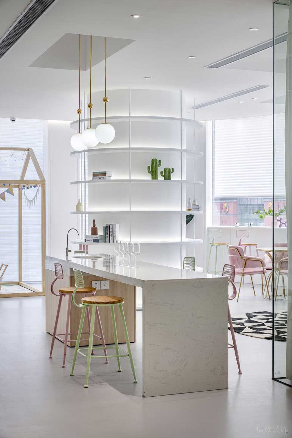 深圳南山美容會所前臺裝修設(shè)計