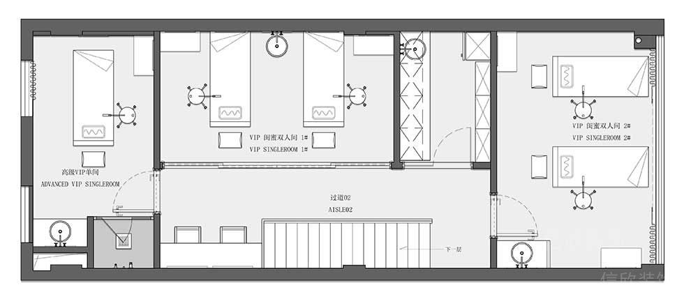 80平方小美容店裝修平面圖