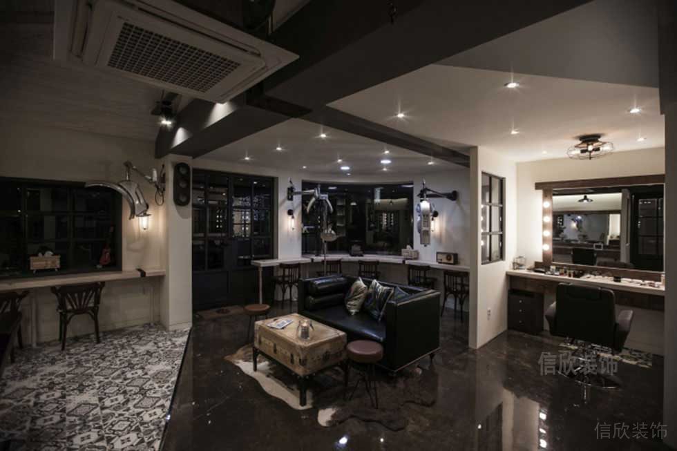 深圳龍華美發(fā)店休息區(qū)設(shè)計(jì)