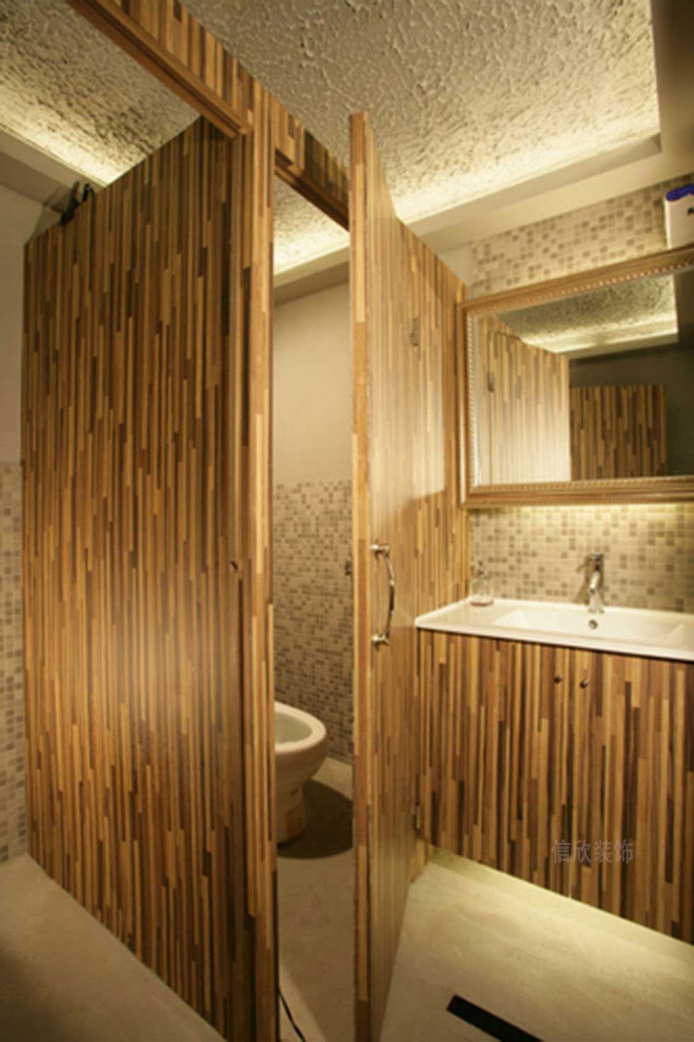 100平米復(fù)式美發(fā)店衛(wèi)生間裝修設(shè)計