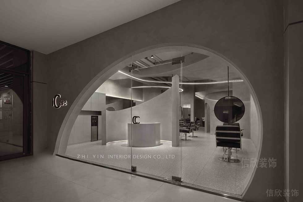 iCare美發(fā)沙龍外立面裝修設計