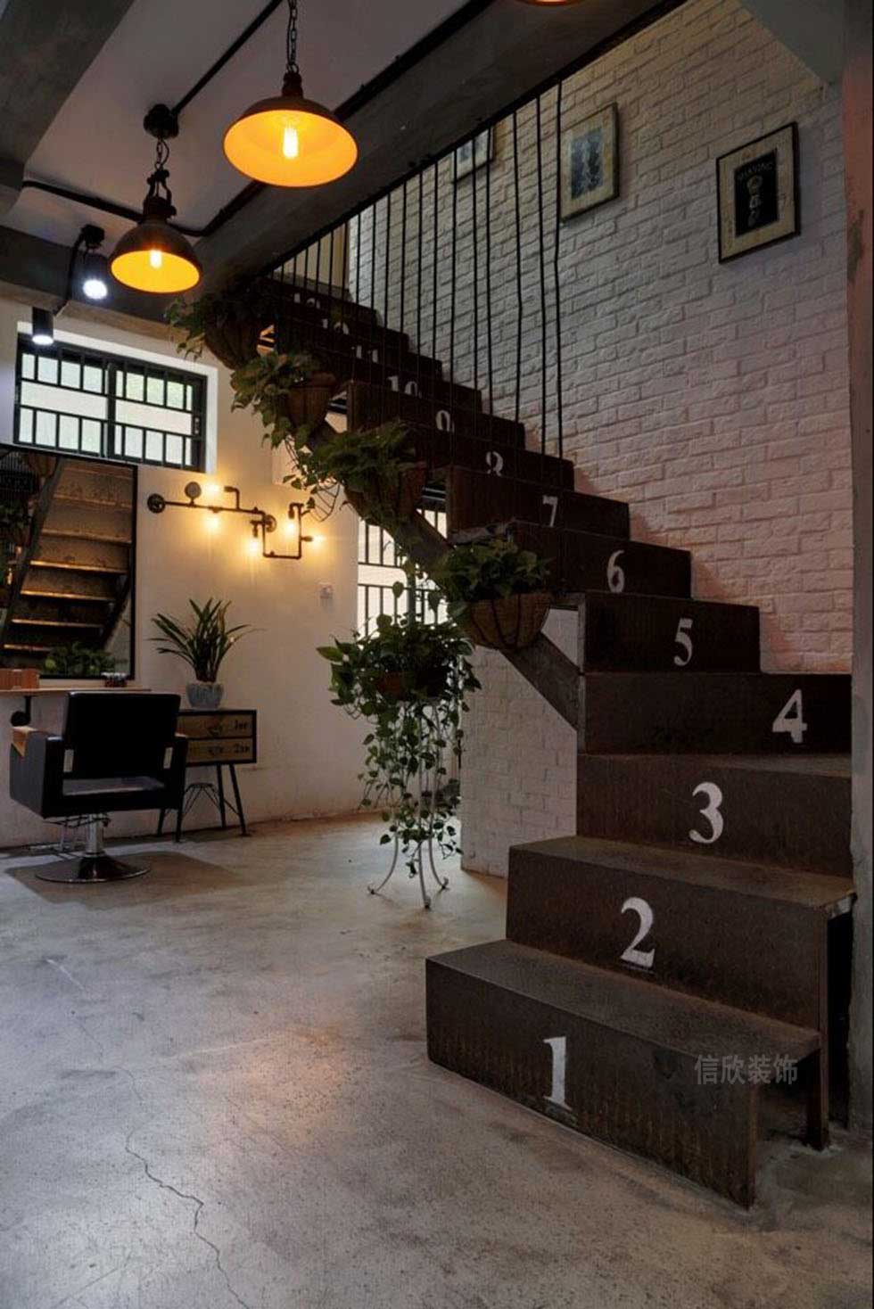 深圳美發(fā)沙龍樓梯裝修設(shè)計(jì)