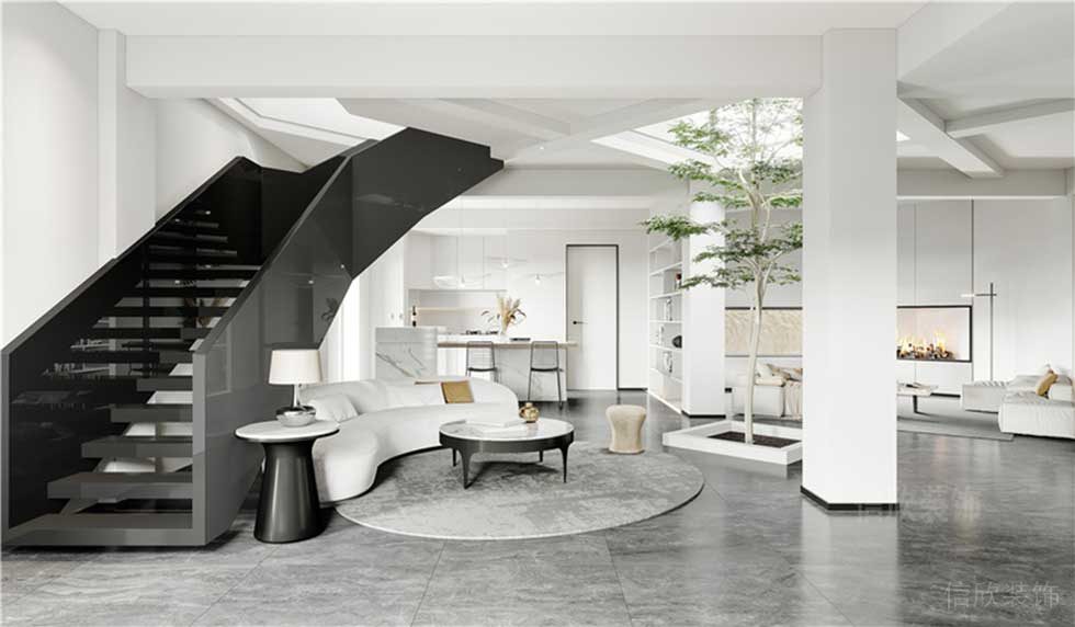 鹽田區(qū)極簡(jiǎn)風(fēng)格辦公室裝修設(shè)計(jì)休閑接待廳效果圖