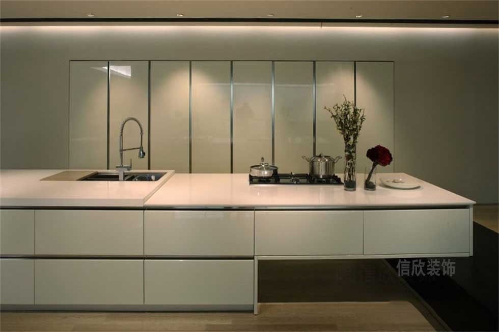 辦公室茶水間米白色茶水臺裝修設(shè)計(jì)