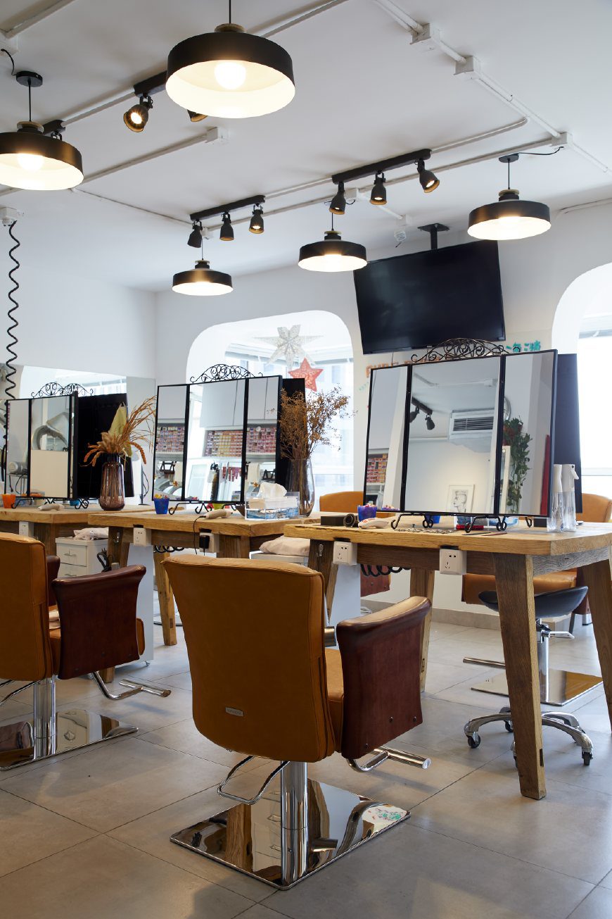 90平米北歐美發(fā)店頂面裝修設(shè)計(jì)