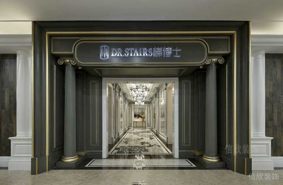 古典風(fēng)羅馬柱效果圖大理石地板石膏線藝術(shù)設(shè)計(jì)店鋪裝修圖