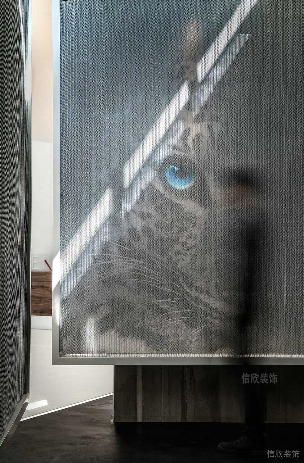 動(dòng)物刺繡壁畫裝修木質(zhì)墻體效果圖辦公室過(guò)道裝修