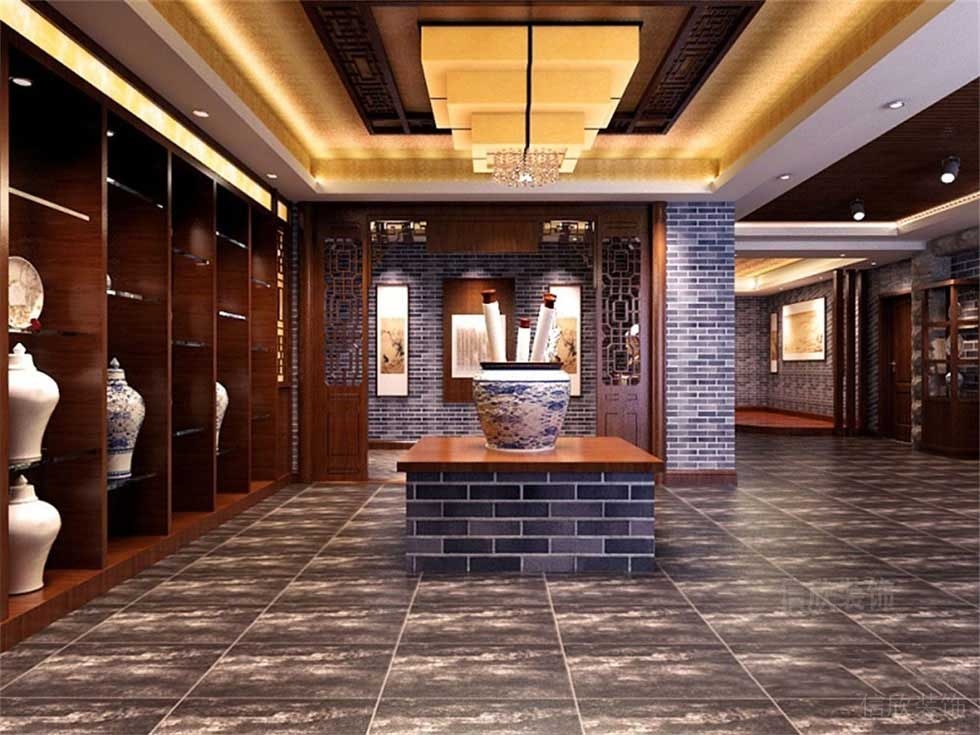 中國畫店鋪裝修設(shè)計(jì)培訓(xùn)機(jī)構(gòu)大廳兒童啟蒙教育中心裝修效果圖