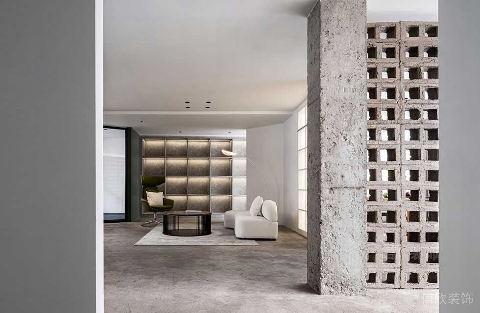 工業(yè)風墻體鏤空設計圖工業(yè)風裝修大廳效果