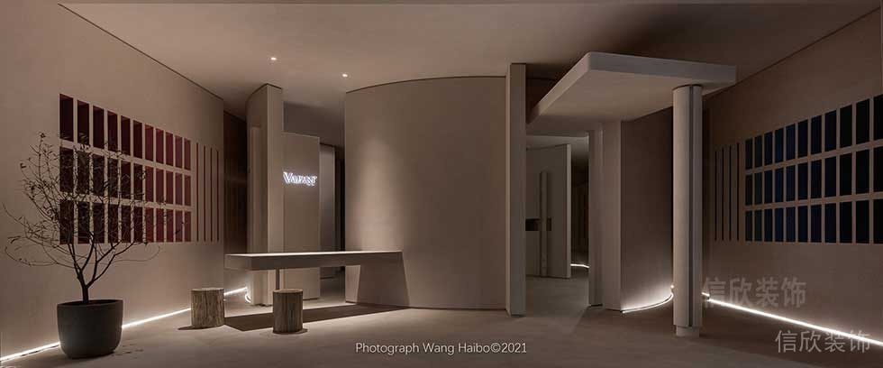 簡(jiǎn)約風(fēng)木質(zhì)效果圖墻體形象版裝修現(xiàn)代辦公室裝修