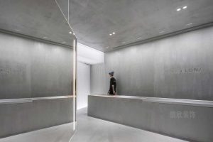 灰色簡約風現(xiàn)代燈飾設計效果圖辦公室過道