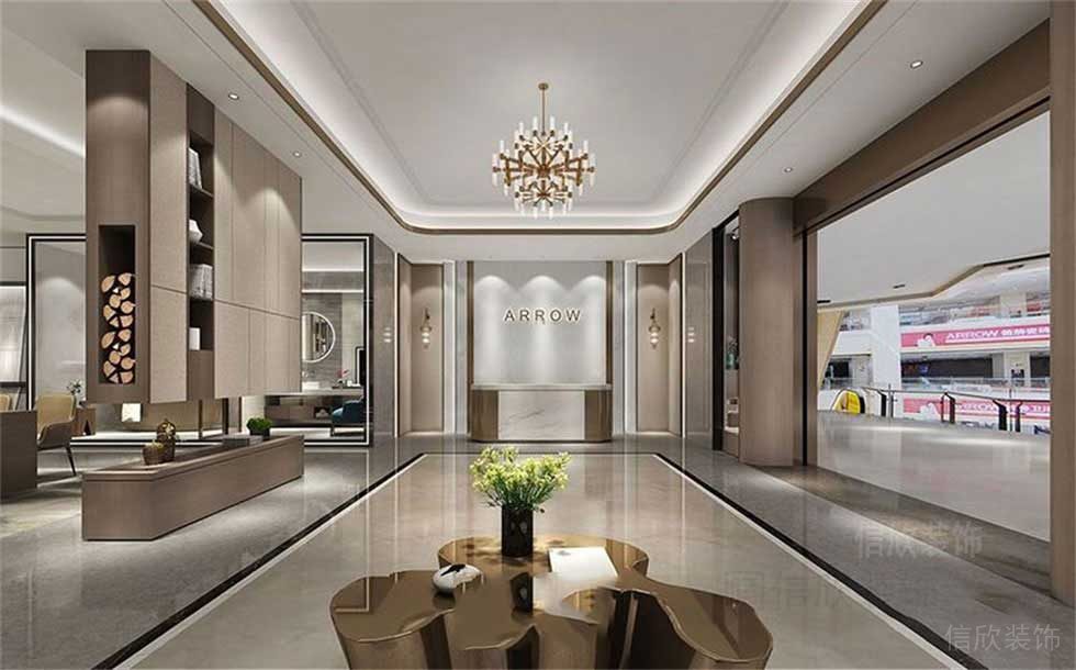 中式風(fēng)瑜伽機(jī)構(gòu)裝修效果圖金屬前臺(tái)區(qū)休息區(qū)大理石地板古典輕奢風(fēng)裝修