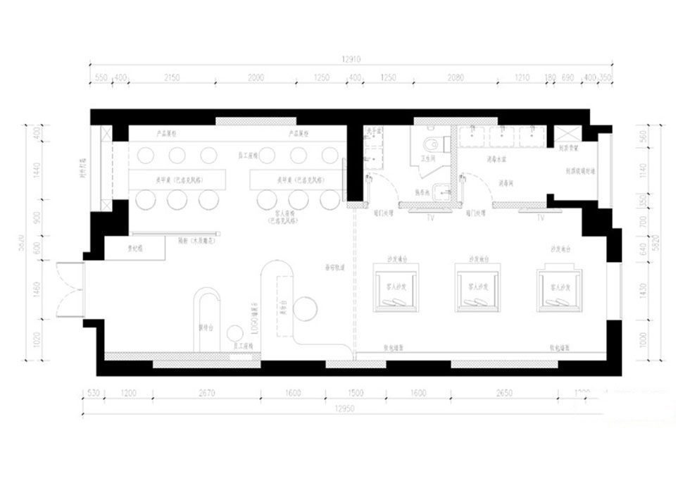 機(jī)構(gòu)裝修平面設(shè)計(jì)圖