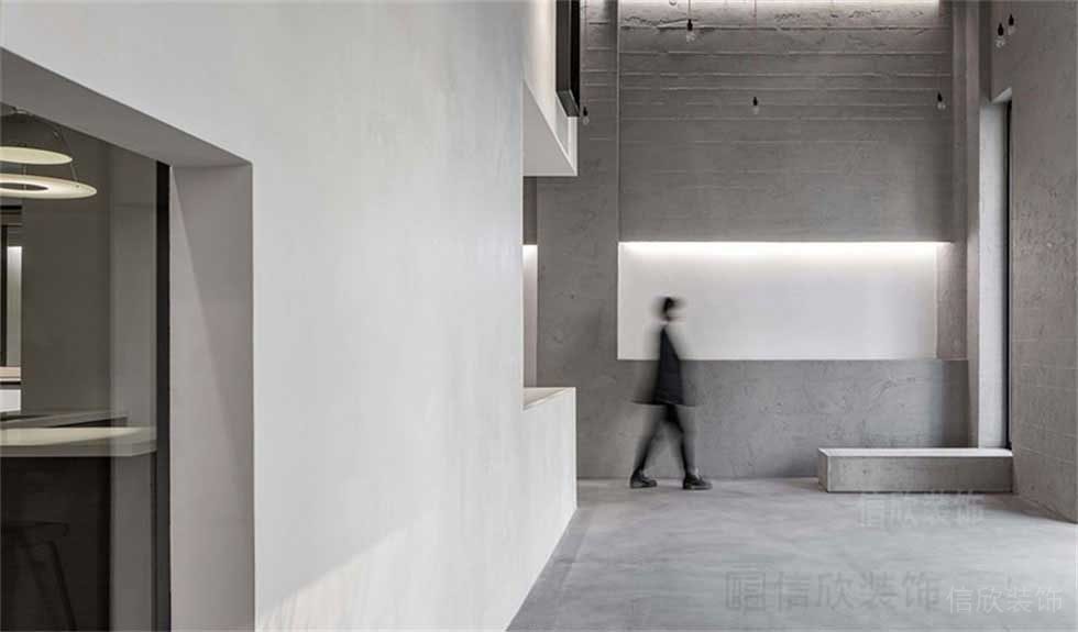 灰色調(diào)工業(yè)風(fēng)現(xiàn)代簡(jiǎn)約過(guò)道裝修設(shè)計(jì)辦公室