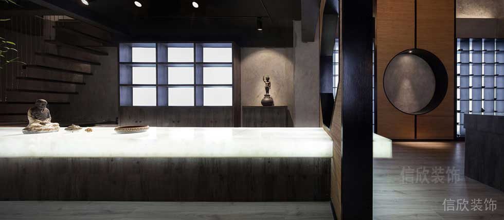 餐廳裝修效果圖燈光燈飾設(shè)計(jì)鏤空墻體中式風(fēng)設(shè)計(jì)圖