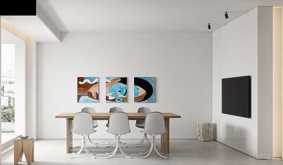 極簡風(fēng)格辦公空間小型會議區(qū)裝修圖