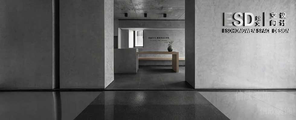 極簡(jiǎn)風(fēng)格商務(wù)辦公室前廳過(guò)道空間裝修圖