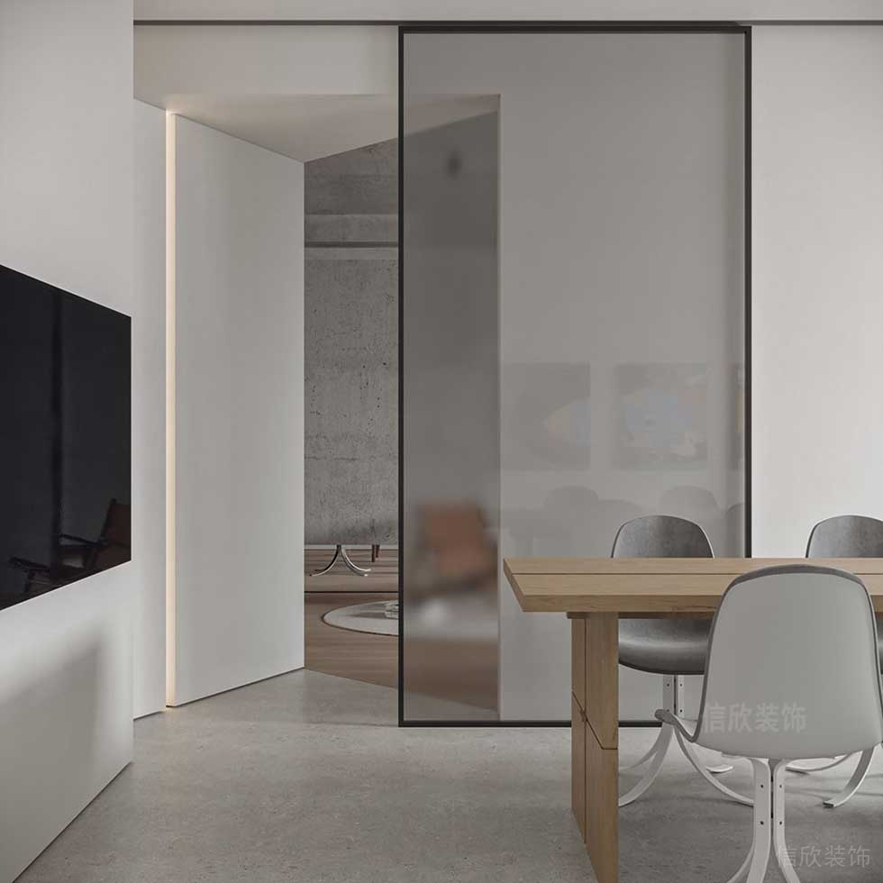 極簡(jiǎn)風(fēng)格商務(wù)公司多媒體會(huì)議室效果圖