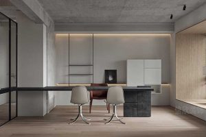 極簡風(fēng)格寫字樓案例經(jīng)理辦公室效果圖