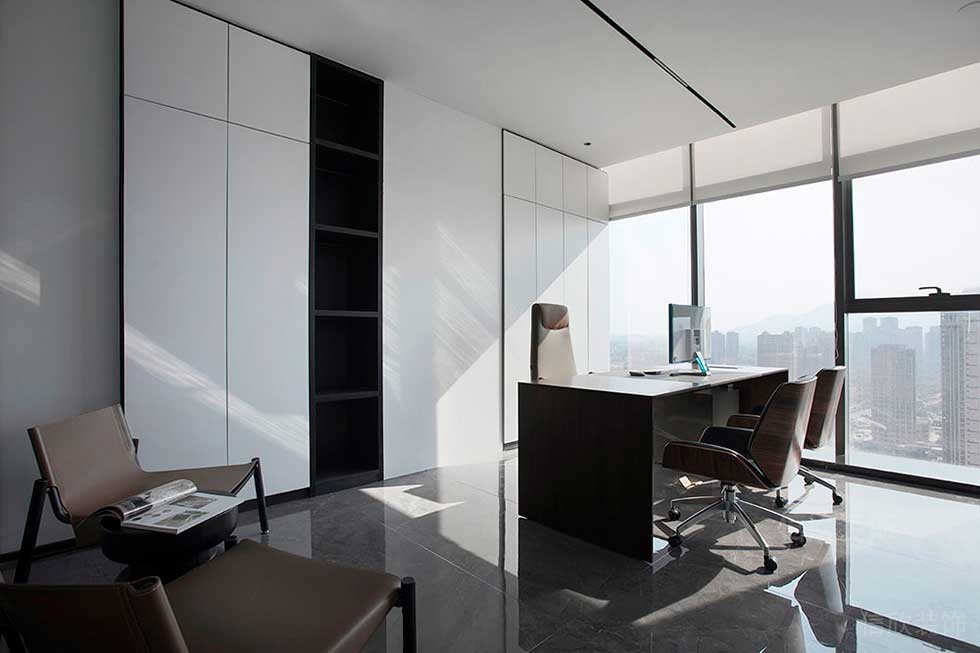 極簡風(fēng)格公司空間經(jīng)理辦公室設(shè)計(jì)圖