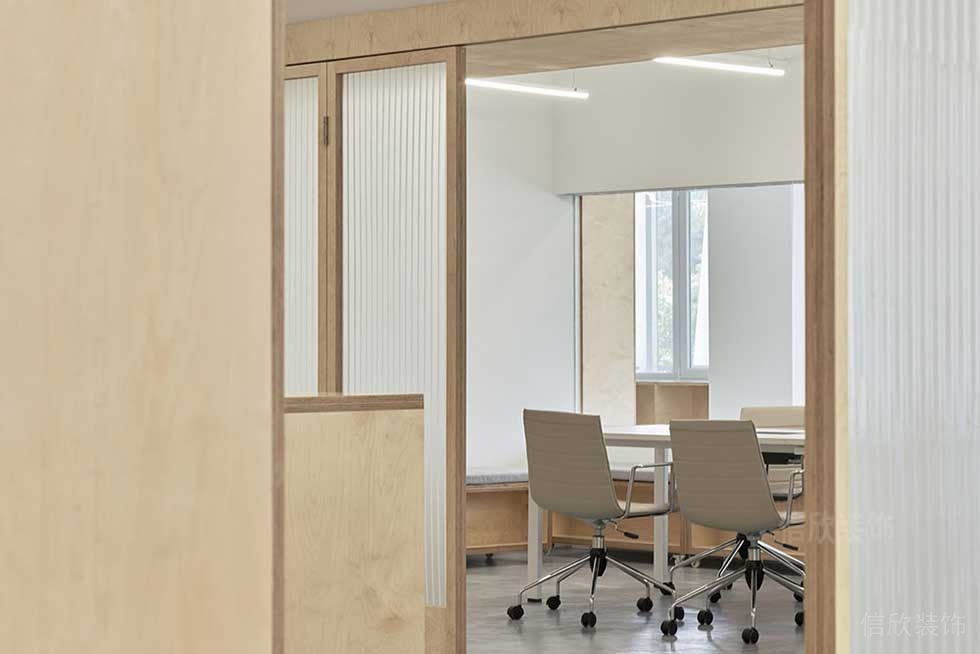 簡約北歐風(fēng)辦公空間會(huì)議室入口設(shè)計(jì)圖