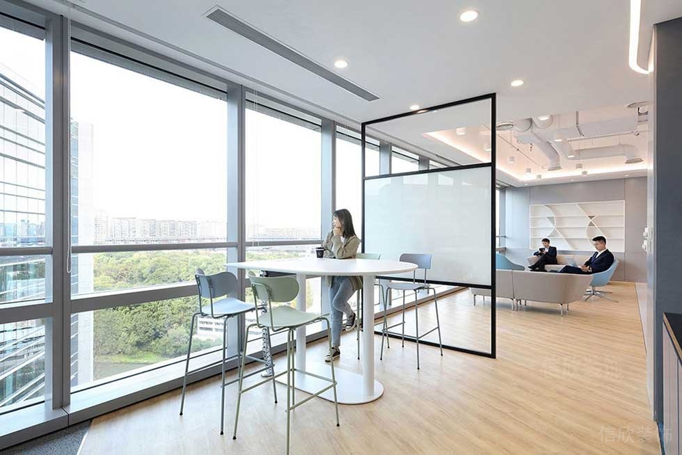 簡約北歐風辦公室案例休閑接待廳裝修圖