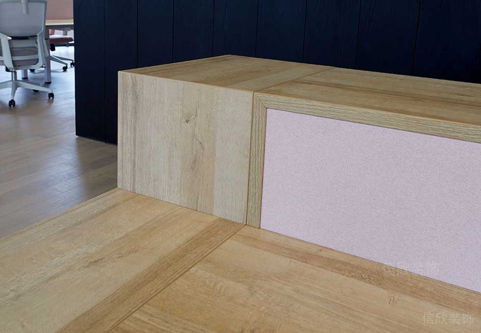 簡約北歐風(fēng)辦公室階梯式休閑區(qū)效果圖