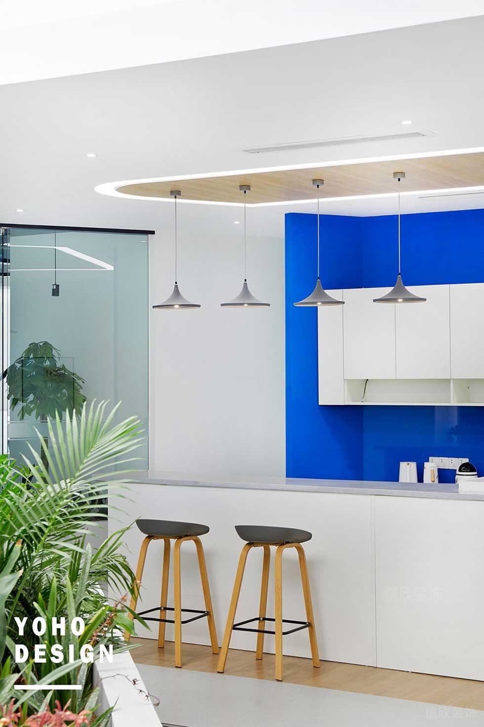 簡約北歐風(fēng)商業(yè)機構(gòu)辦公室茶水間效果圖