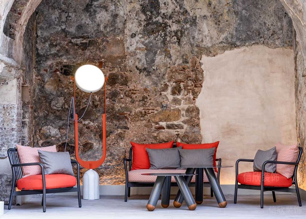 簡約北歐風(fēng)藝術(shù)機構(gòu)辦公室庭院休閑區(qū)效果圖