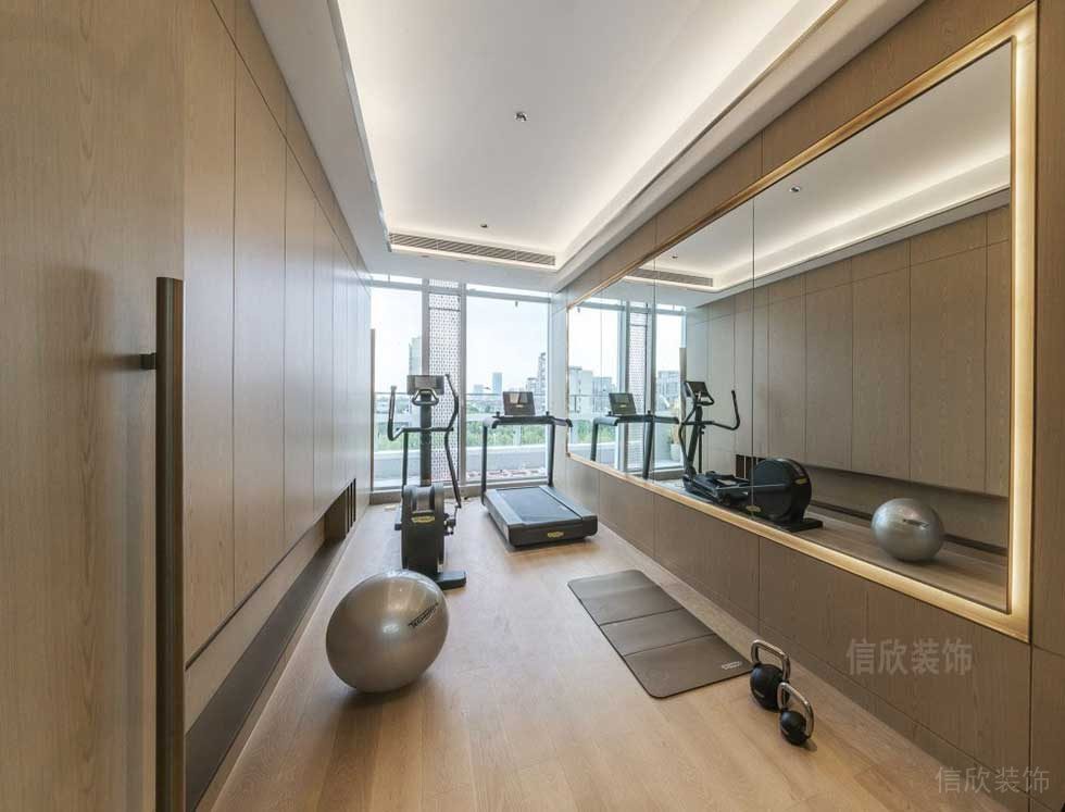 簡約風(fēng)格辦公空間健身房效果圖
