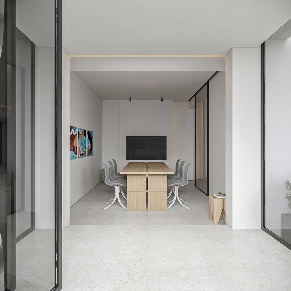 簡(jiǎn)約風(fēng)格辦公空間商務(wù)會(huì)議室裝修圖