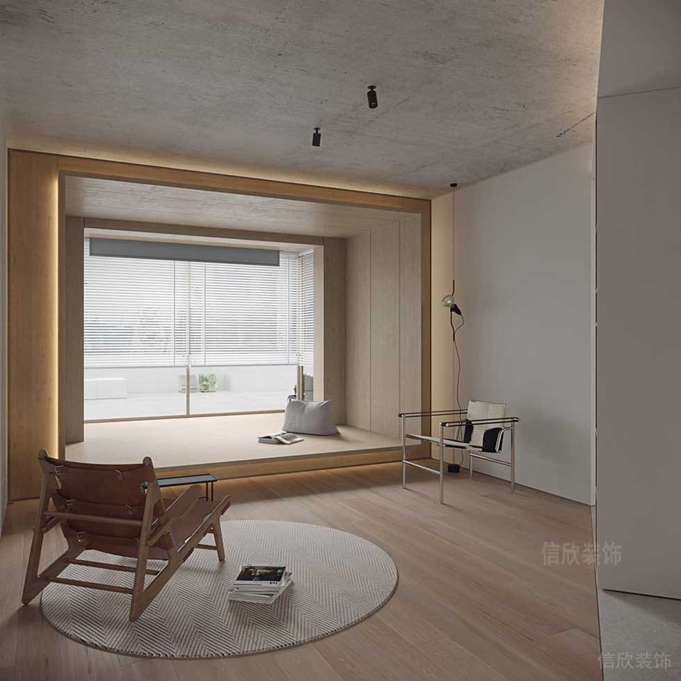 簡(jiǎn)約風(fēng)格辦公空間榻榻米休閑室裝修圖