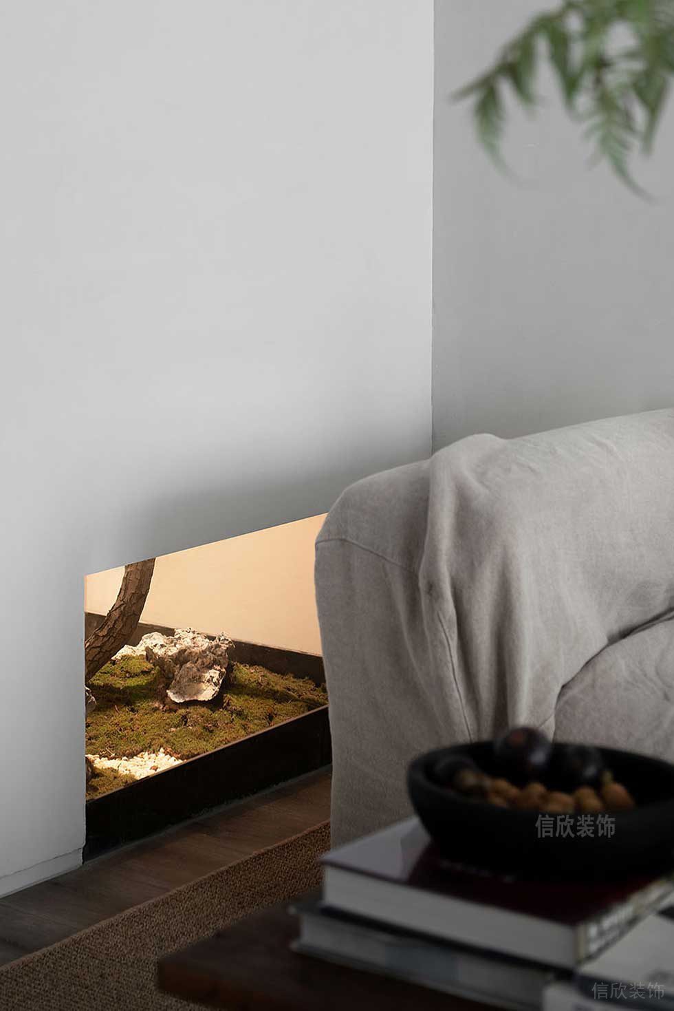 簡(jiǎn)約風(fēng)格辦公空間休息區(qū)綠植裝飾設(shè)計(jì)圖