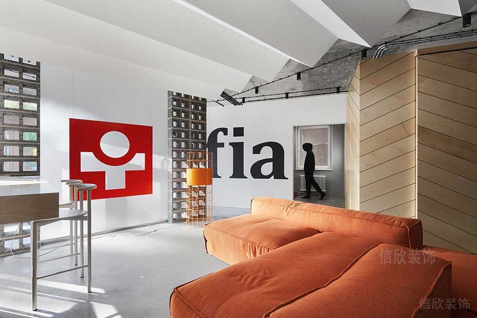 簡約風(fēng)格辦公空間員工休閑區(qū)效果圖