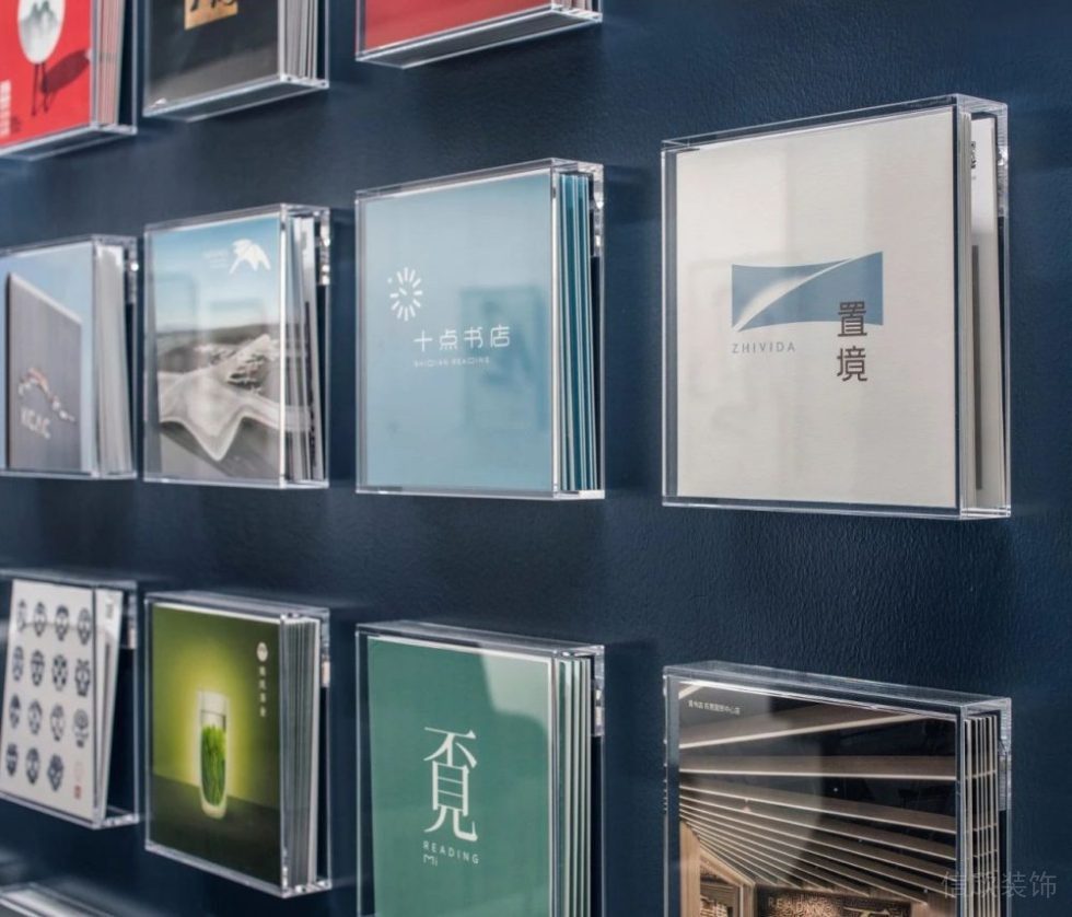 簡(jiǎn)約風(fēng)格辦公空間閱覽室特色書(shū)架背景墻效果圖