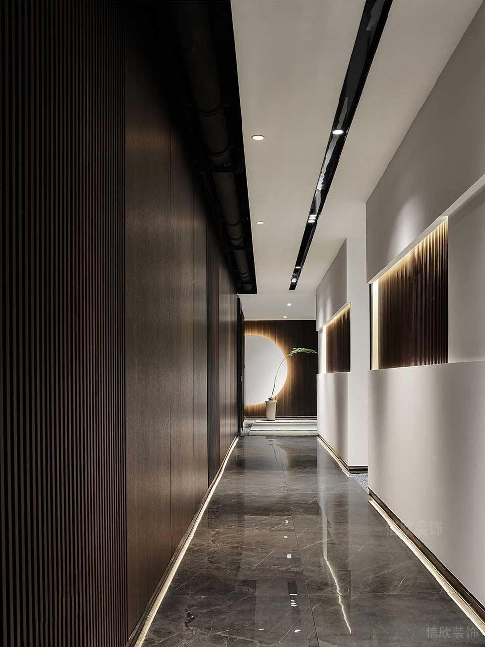 簡(jiǎn)約風(fēng)格辦公空間走廊區(qū)域裝修圖