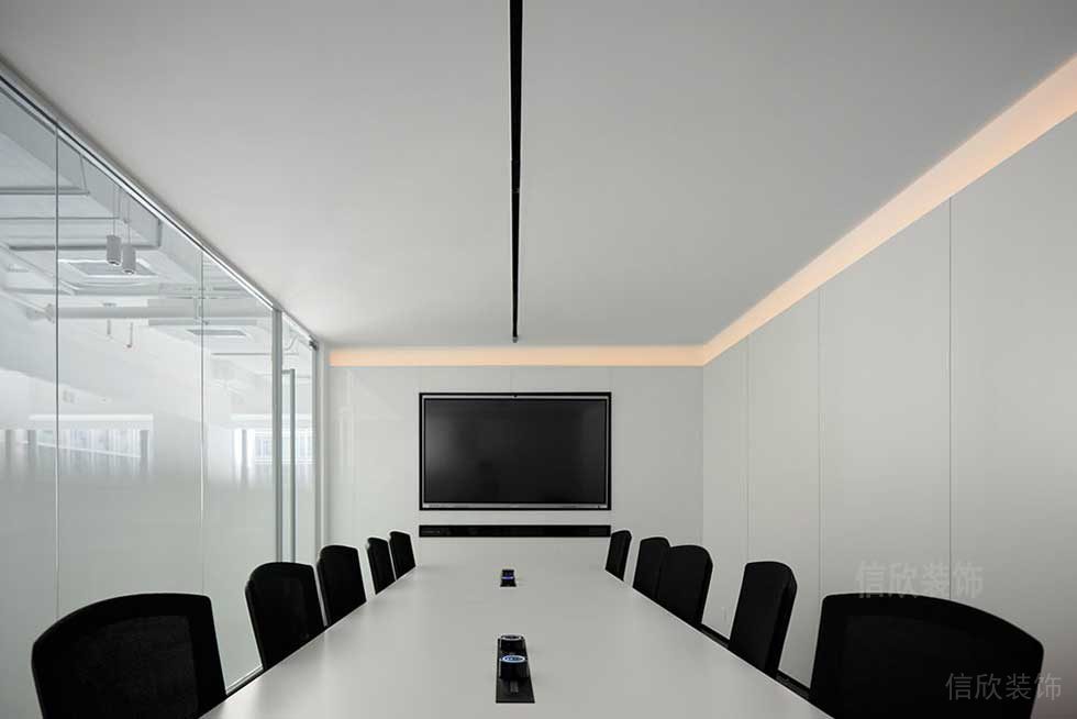 簡約風(fēng)格辦公空間裝修案例會議室設(shè)計圖