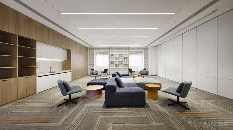 簡(jiǎn)約風(fēng)格辦公室案例休閑接待廳效果圖