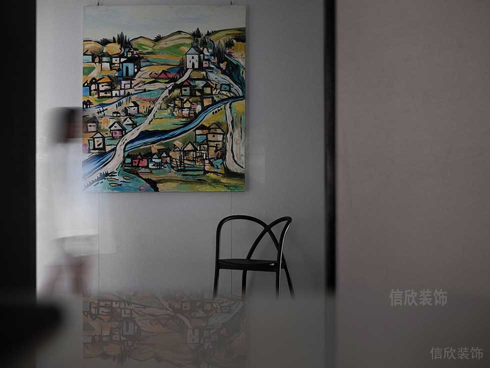 簡約風(fēng)格辦公室過道藝術(shù)掛畫效果圖