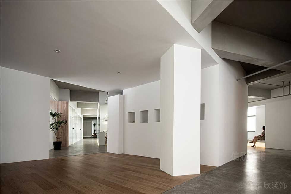 簡約風(fēng)格辦公室過廊效果圖