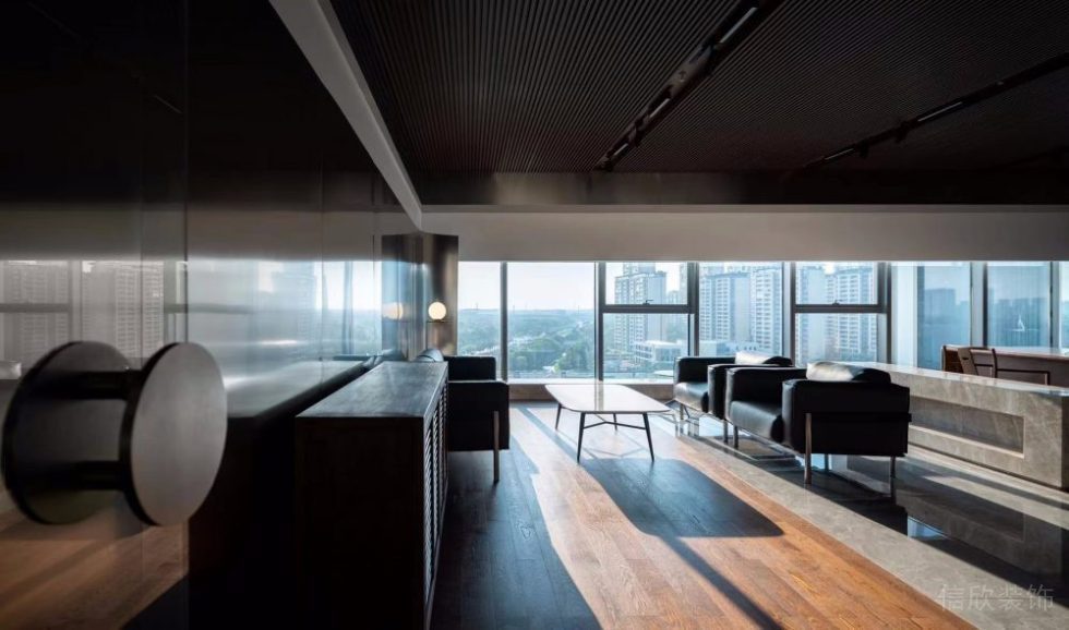 簡約風(fēng)格辦公室會客接待廳裝修圖