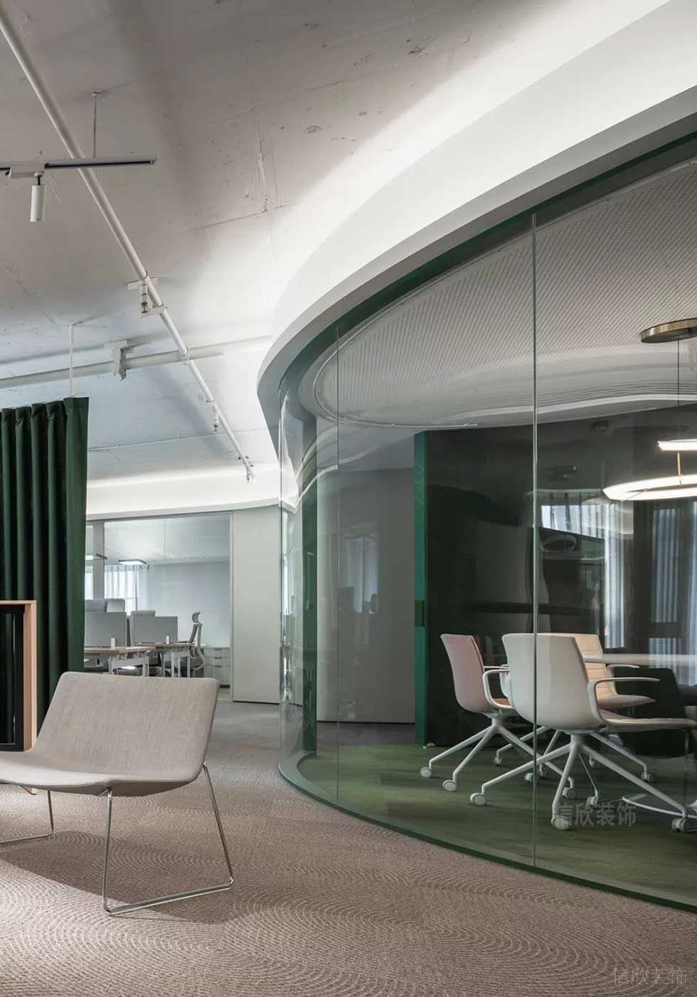 簡約風格辦公室會議室過道空間空間裝修圖