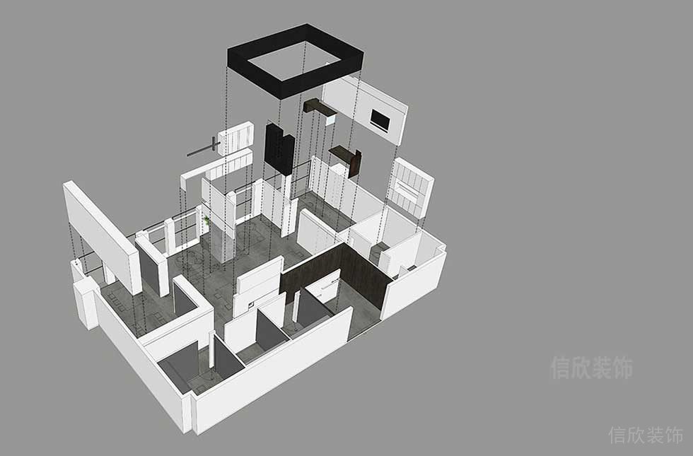 簡約風(fēng)格辦公室墻體結(jié)構(gòu)設(shè)計(jì)圖