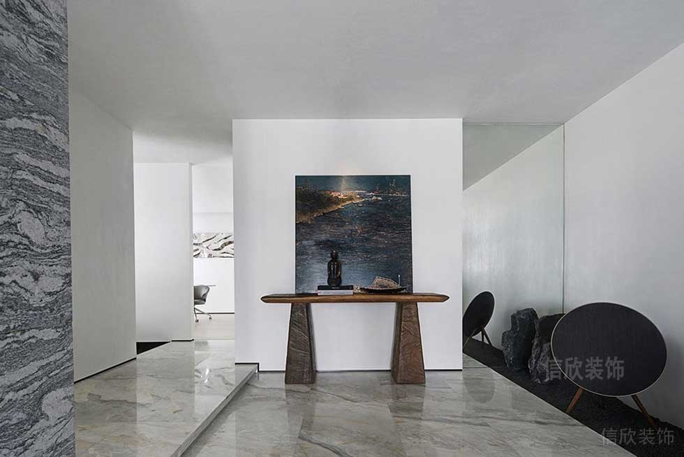 簡約風(fēng)格辦公室前廳玄關(guān)背景墻裝修圖