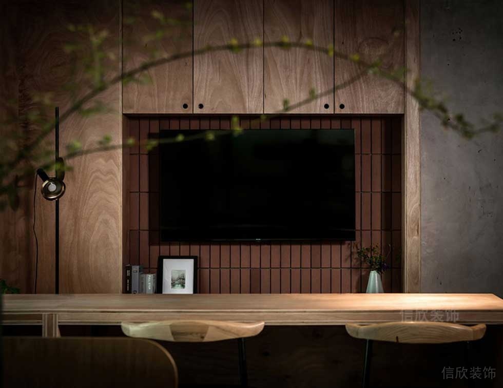 簡(jiǎn)約風(fēng)格辦公室休閑區(qū)電視背景墻效果圖