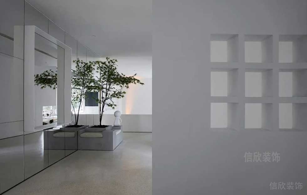 簡約風(fēng)格辦公室休閑區(qū)入口玄關(guān)效果圖
