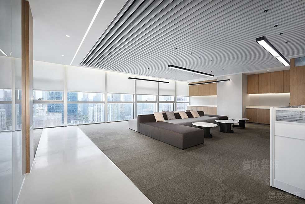 簡約風(fēng)格辦公室休閑廳效果圖